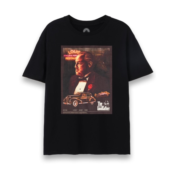 The Godfather Mens italiensk restaurang T-shirt XXL Svart Black XXL