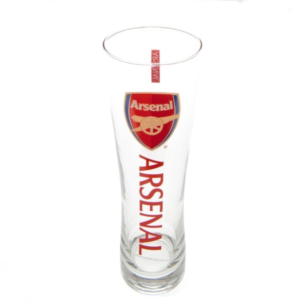 Arsenal FC Tall Ölglas 24cm Transparent/Röd Transparent/Red 24cm