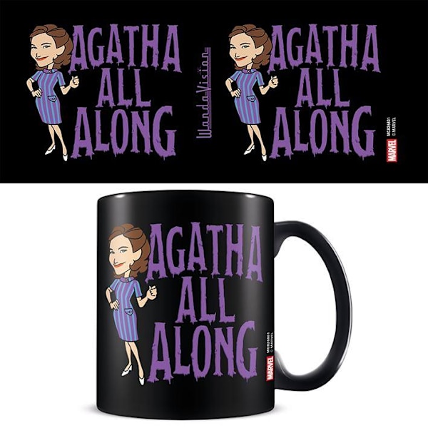 WandaVision All Along Agatha Mug En Storlek Svart/Lila Black/Purple One Size