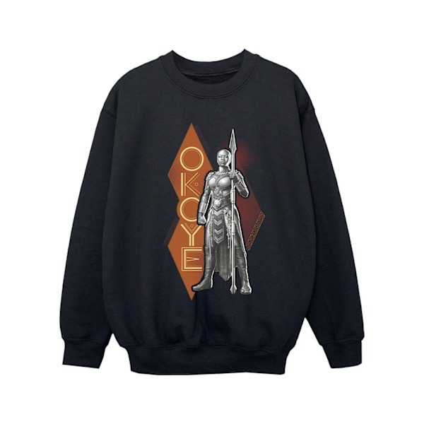 Marvel Girls Wakanda Forever Okoye Stance Sweatshirt 12-13 år Black 12-13 Years