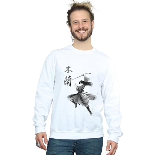 Disney Herr Mulan Film Hopp Svärdet Sweatshirt M Vit White M