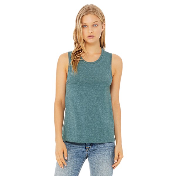 Bella + Canvas Dam/Dam Jersey Tank Top L Deep Teal Heather Deep Teal Heather L