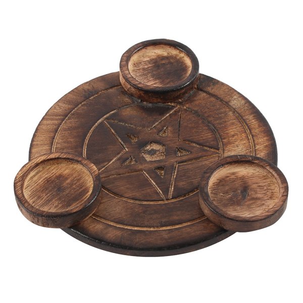 Pentagram värmeljushållare One Size Wood Wood One Size