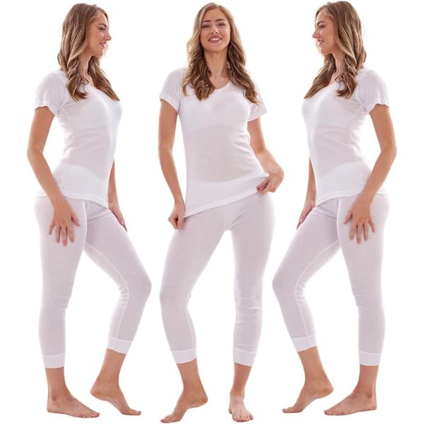 Heatforce Kortärmad Termotopp för Dam (3-pack) M White M