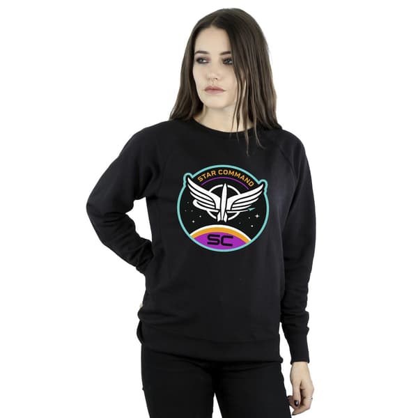Disney Womens/Ladies Lightyear Star Command Circle Sweatshirt S Black S