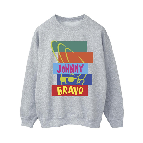 Johnny Bravo Dam/Damer Rektangul Pop Art Sweatshirt XL Spor Sports Grey XL