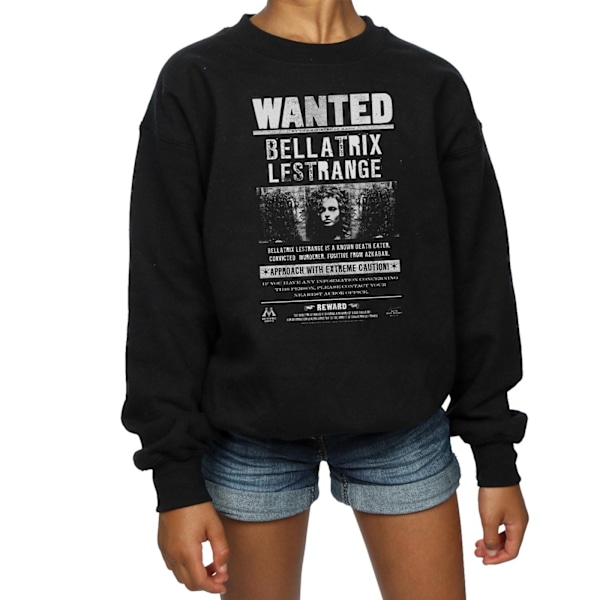 Harry Potter Flickor Bellatrix Lestrange Wanted Sweatshirt 7-8 År Black 7-8 Years