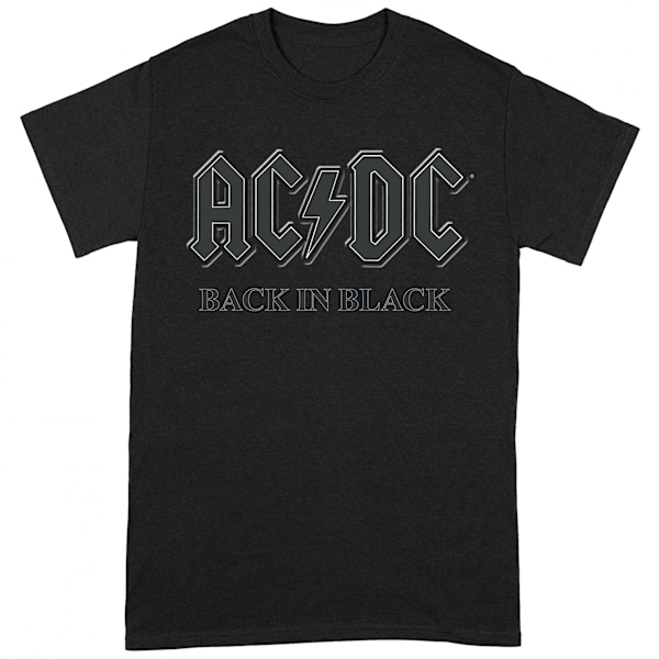 AC/DC Unisex Vuxen Back In Black T-Shirt L Svart/Grå Black/Grey L