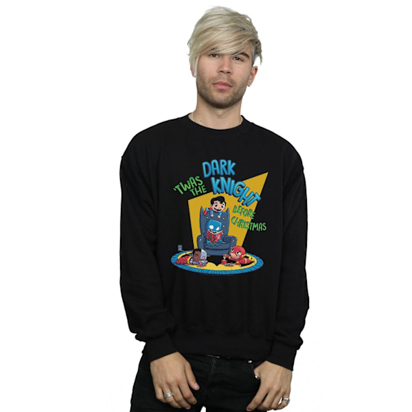 DC Comics Herr Super Friends Dark Knight Before Christmas Sweatshirt Black 4XL