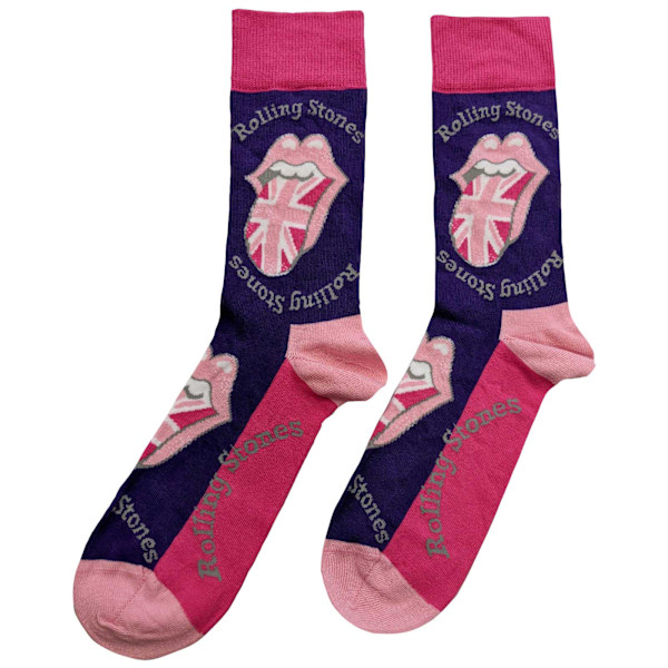 The Rolling Stones Unisex Vuxen Storbritannien Tunga Sockor 17 Storbritannien-7 Storbritannien-11 Storbritannien Lila/Rosa Purple/Pink 17 UK-7 UK-11 UK