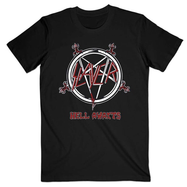 Slayer Unisex Adult Hell Awaits Tour Back Print T-Shirt S Black Black S