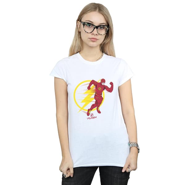 DC Comics Dam/Dam The Flash Running Emblem T-shirt i bomull White M