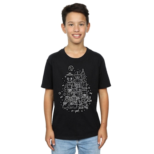 Star Wars Boys Empire Jul T-Shirt 7-8 År Svart Black 7-8 Years