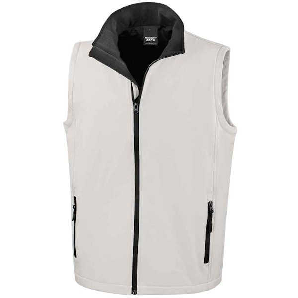 Result Herr Core Tryckbar Soft Shell Väst XL Vit/Svart White/Black XL