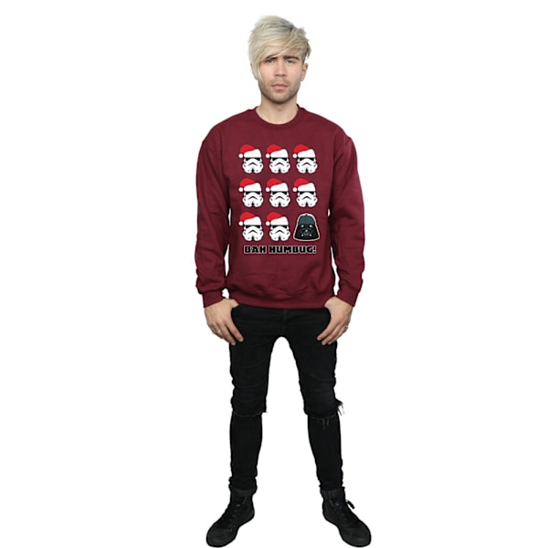 Star Wars Jul Humbug Sweatshirt XL Burgundy för män Burgundy XL