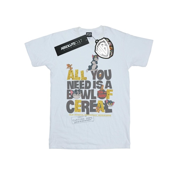 Tom And Jerry Dam/Damer All You Need Is Cotton Boyfriend T- White M