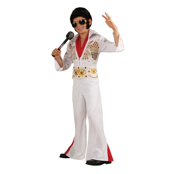 Elvis Boys Deluxe Kostym 5-7 år Vit/Röd White/Red 5-7 Years