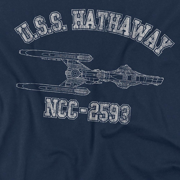 Star Trek Herr Hathaway Tränings T-shirt XL Marinblå Navy XL