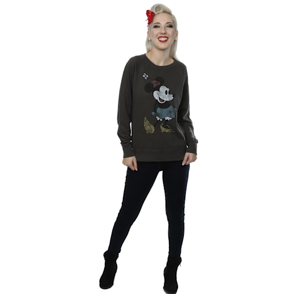 Disney Dam/Damer Classic Minnie Mouse Heather Sweatshirt M Light Graphite M