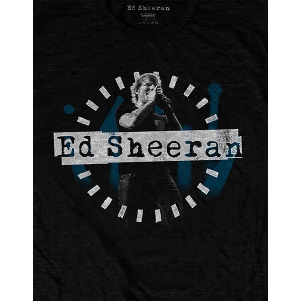 Ed Sheeran Unisex Vuxen Scen Photo T-Shirt XL Svart Black XL