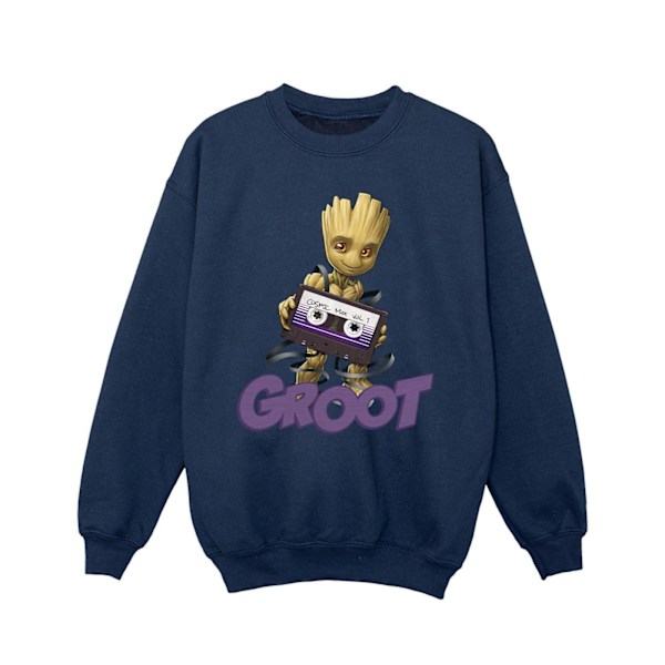 Guardians Of The Galaxy Girls Groot Kassett Sweatshirt 12-13 År Navy Blue 12-13 Years