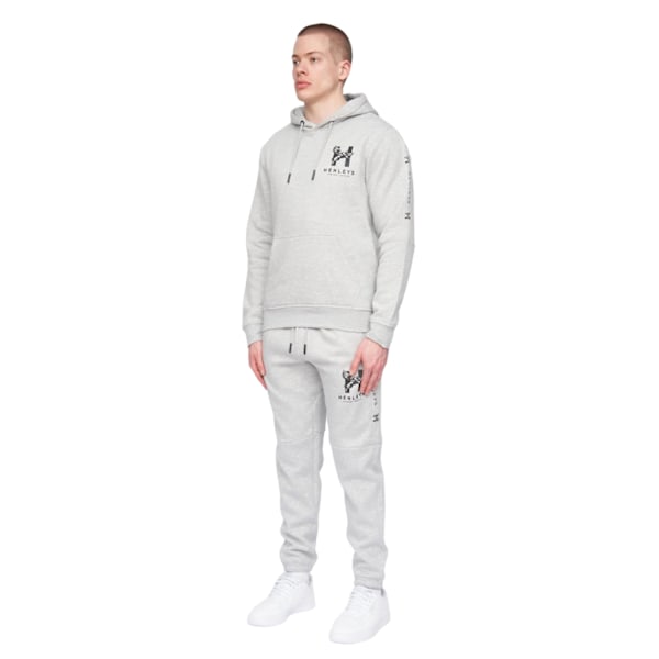 Henleys Herr Tapehen Hoodie XL Grå Melange Grey Marl XL