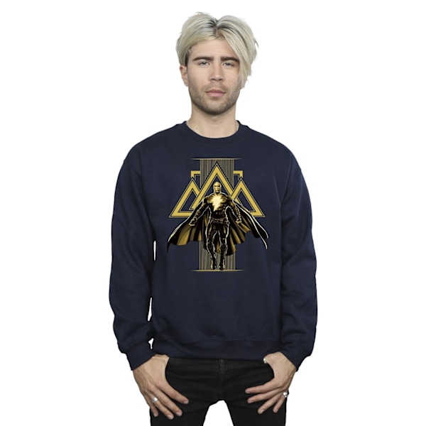 DC Comics Herr Svart Adam Rising Gyllene Symboler Sweatshirt M Marinblå Navy Blue M