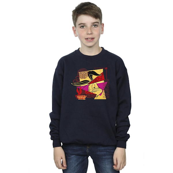 Looney Tunes Pojkar Bugs Kanin Nyår Sweatshirt 7-8 År Marinblå Navy Blue 7-8 Years