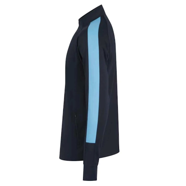 Finden & Hales Herr Kontrastpanel Stickad Träningsoverdel 4XL Na Navy/Sky 4XL
