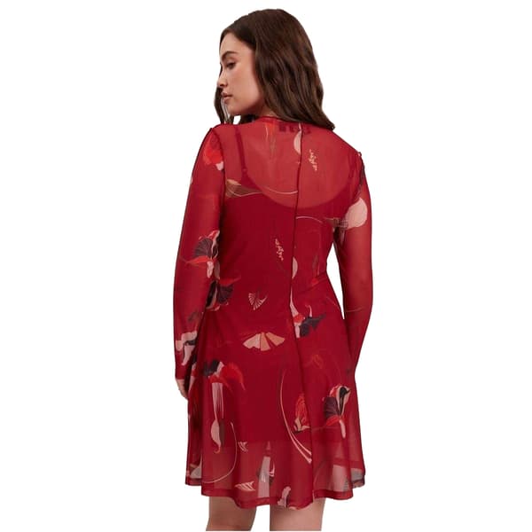 Ted Baker Dam/Dam Mesh Långärmad Miniklänning 8 UK Röd Red 8 UK