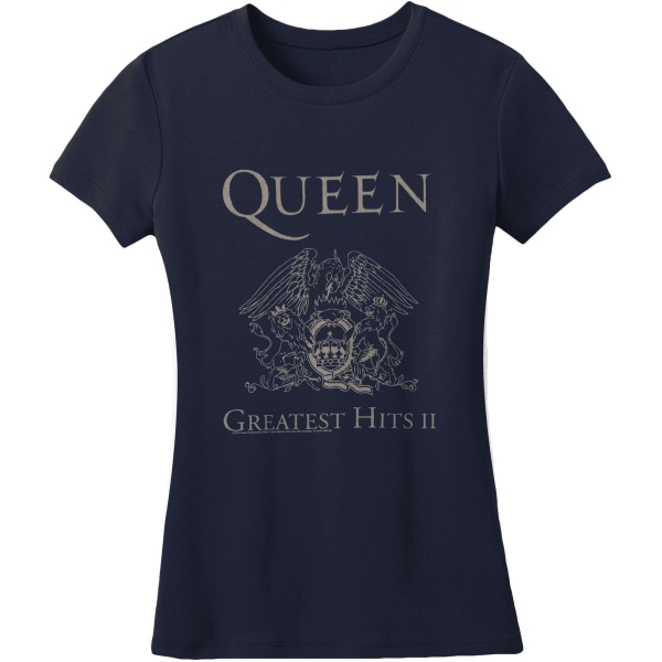 Queen Dam/Ladies Greatest Hits II Skinny T-shirt L Blå Blue L