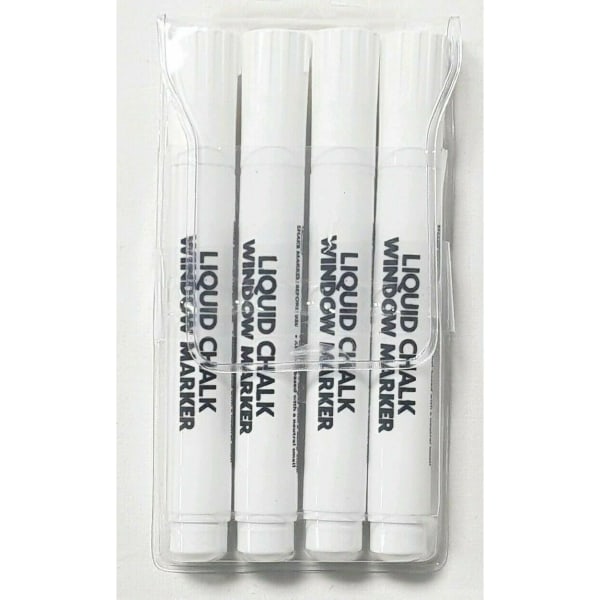 County Stationery Chalk Marker (Pack med 4) One Size White White One Size