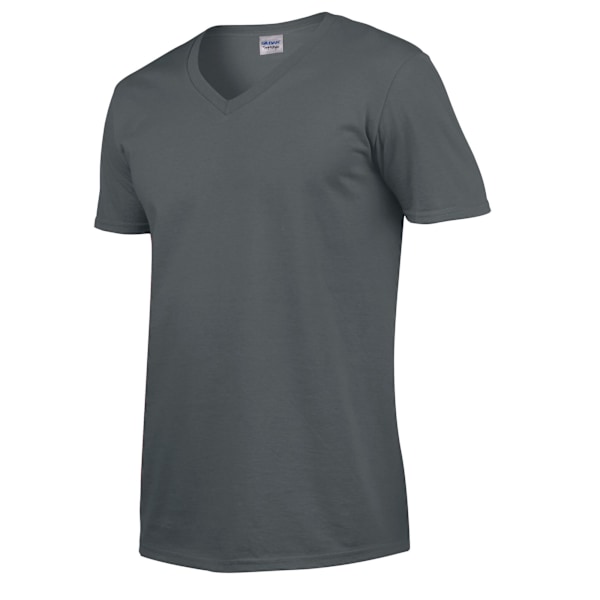 Gildan Unisex V-ringad T-shirt Softstyle, Storlek XXL, Kolgrå Charcoal XXL