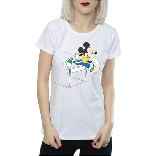 Disney Dam/Kvinnor Mickey Mouse Häckar Bomull T-shirt M Vit White M
