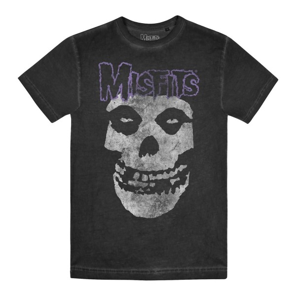 Misfits Herr Skull Washed T-Shirt S Vintage Black Vintage Black S