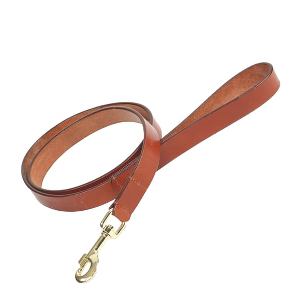 Digby & Fox Platt Läderhundkoppel S Tan Tan S
