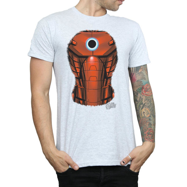 Marvel Iron Man T-shirt med bröstbild, 3XL, Sports Grey Sports Grey 3XL