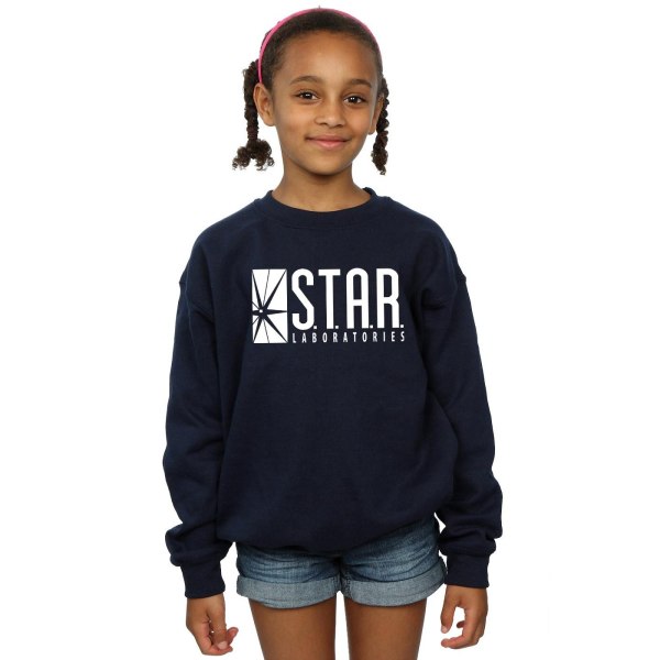 The Flash Girls Star Labs Sweatshirt 5-6 år Marinblå Navy Blue 5-6 Years