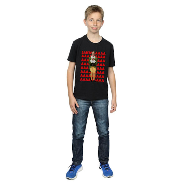 Elf Boys Buddy Santa Scream T-shirt 7-8 år Svart Black 7-8 Years