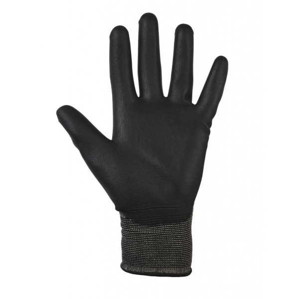 Glenwear Unisex Adults PU-handskar (12 par) L Svart Black L