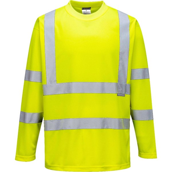 Portwest Herr Hi-Vis Långärmad T-shirt L Gul Yellow L
