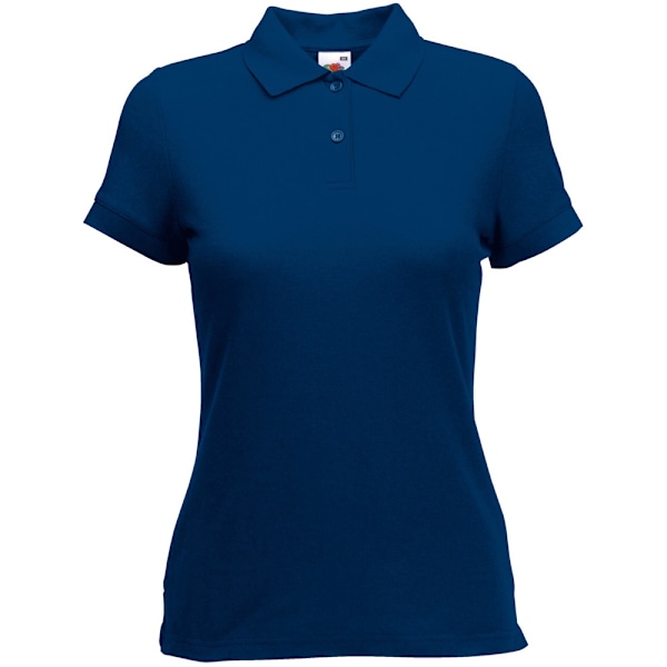 Fruit Of The Loom Dam/Damer Lady Fit Kortärmad Polotröja Navy 2XL