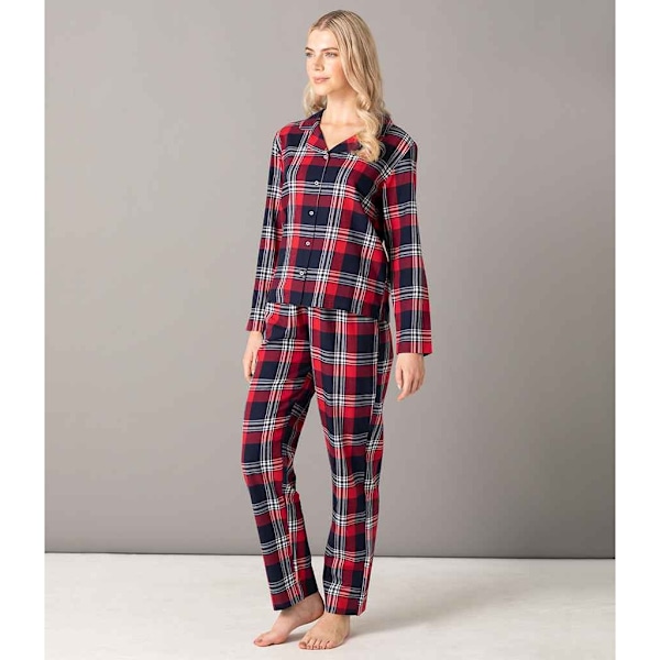 SF Dam/Dam Tartan Pyjamas Set XL Röd/Marinblå Red/Navy XL