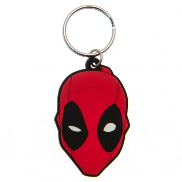 Deadpool Face Nyckelring One Size Röd/Svart Red/Black One Size
