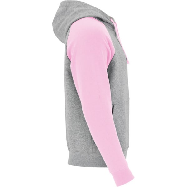Roly Barn/Barn Badet Tvåfärgad Hoodie med Dragsko 3-4 År Heather Grey/Light Pink 3-4 Years