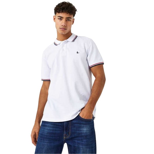 Jack Wills Herr Edgeware Tipped Pikétröja L Vit White L