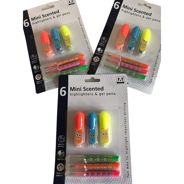 Spot on Gifts Scented Highlighter & Gel Pens (paket med 6) One Si Multicoloured One Size