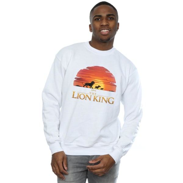 Disney Mens Lejonkungen Film Solnedgång Logo Sweatshirt XL Vit White XL