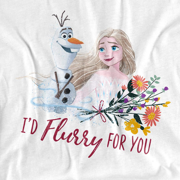 Frozen Unisex Vuxen I´d Flurry For You Elsa & Olof Alla Hjärtans Dag White M