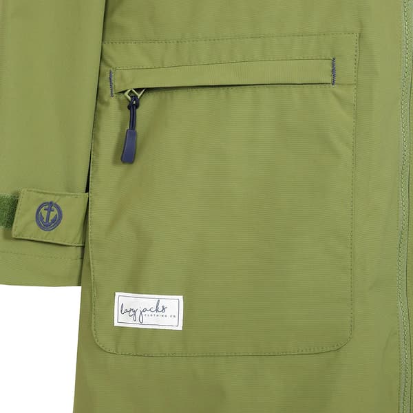 Lazy Jacks Dam Lång Vattentät Jacka med Åtsittande Passform Green XL